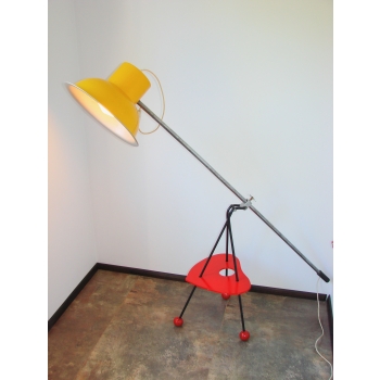 Lampa podłogowa retro z regulacją wysokości